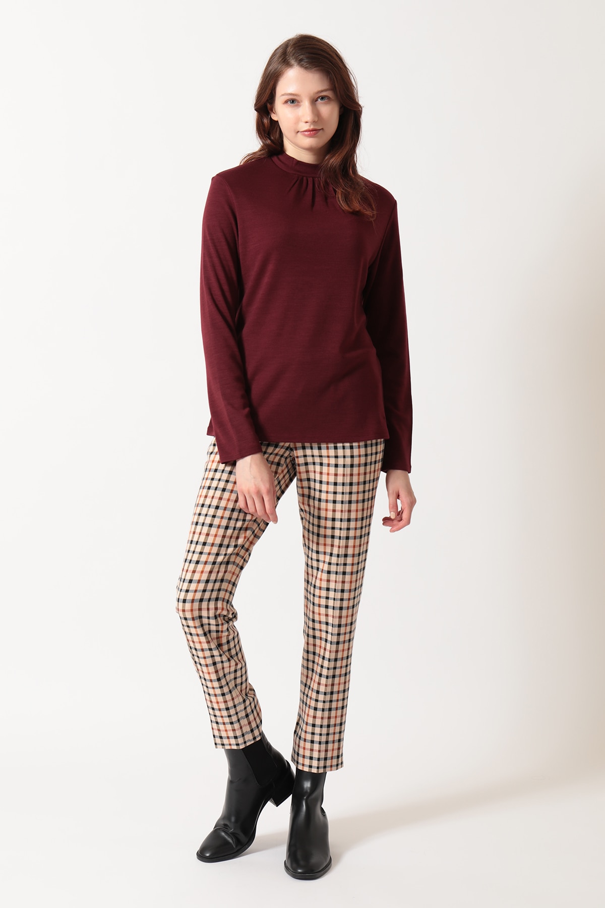 ツイル ハウスチェック スリムパンツ 詳細画像 3