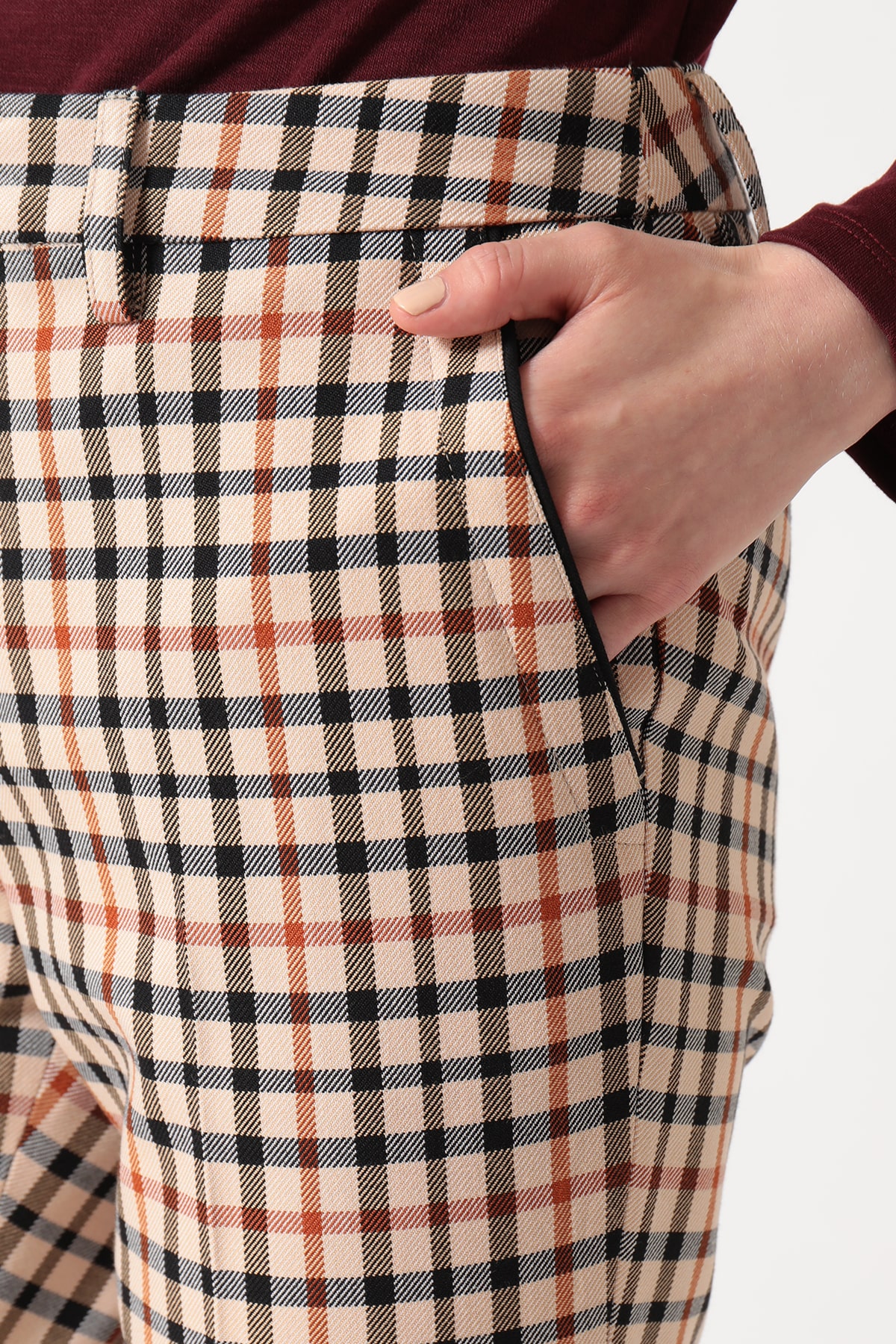 ツイル ハウスチェック スリムパンツ 詳細画像 5