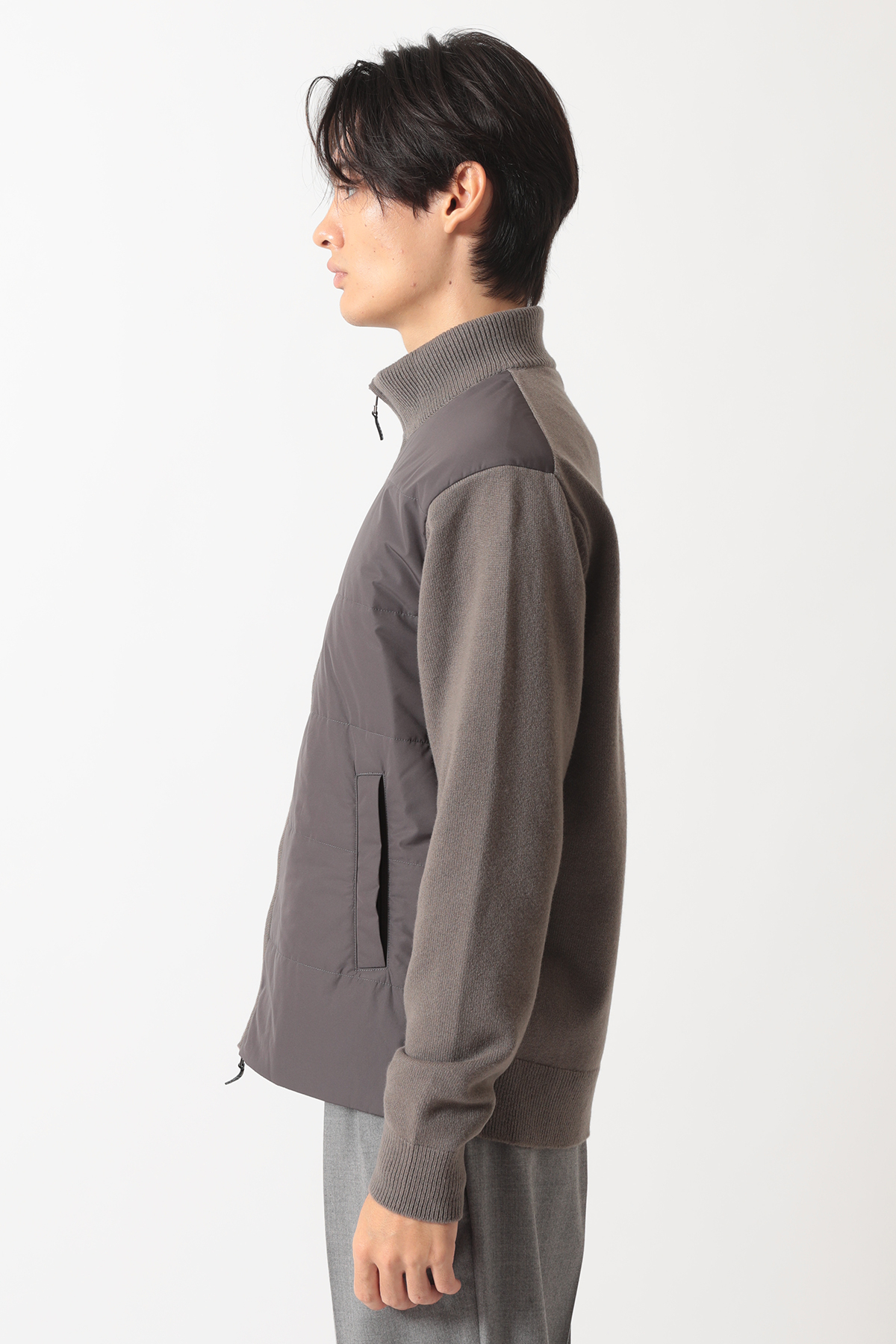 エクストラファインウール ニットブルゾン 詳細画像 1