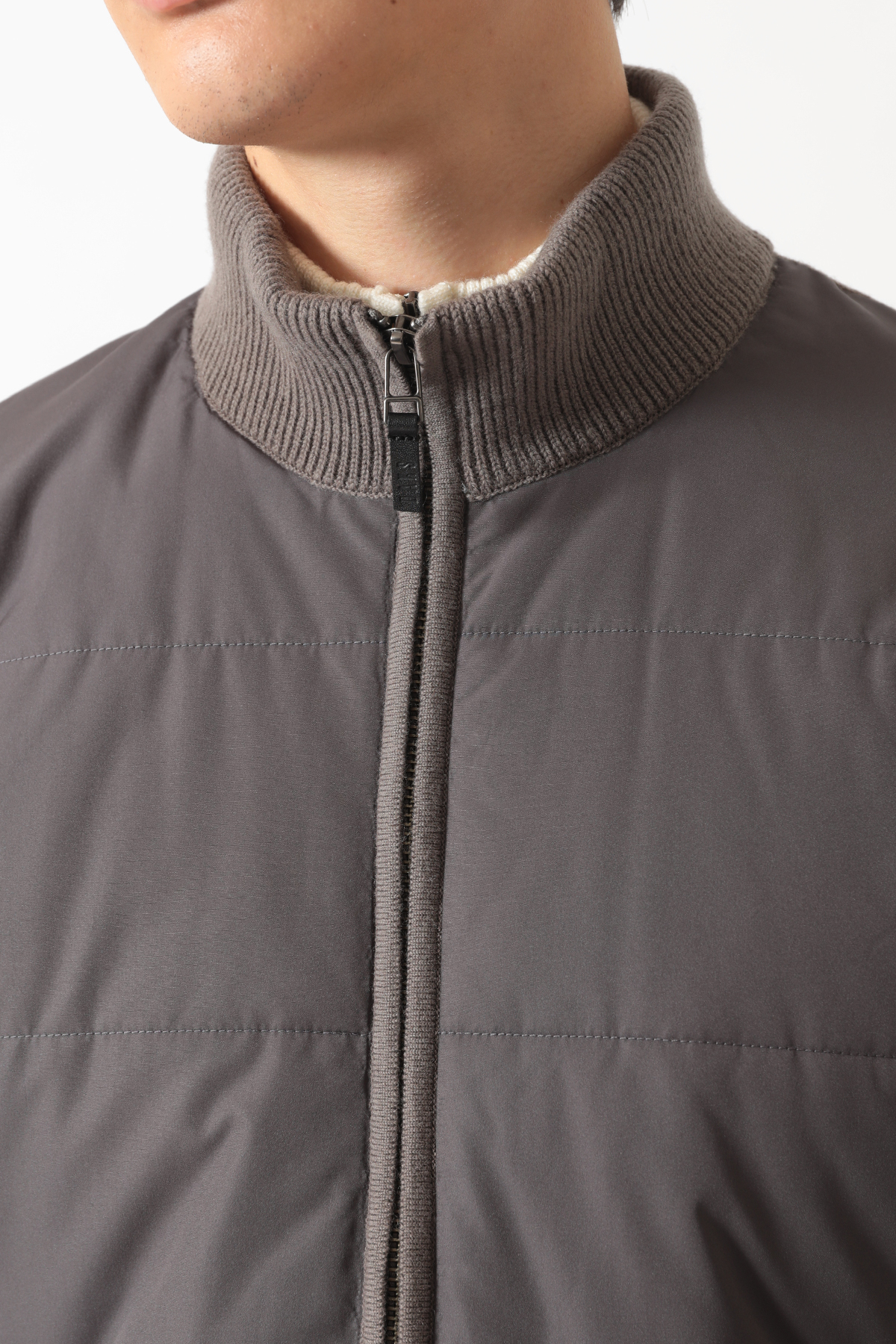 エクストラファインウール ニットブルゾン 詳細画像 4