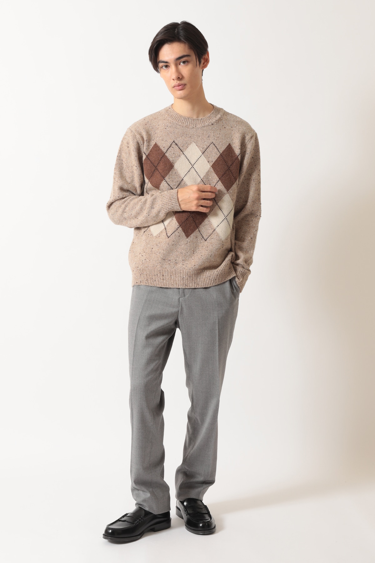 BUCOLIC アーガイルセーター 詳細画像 3