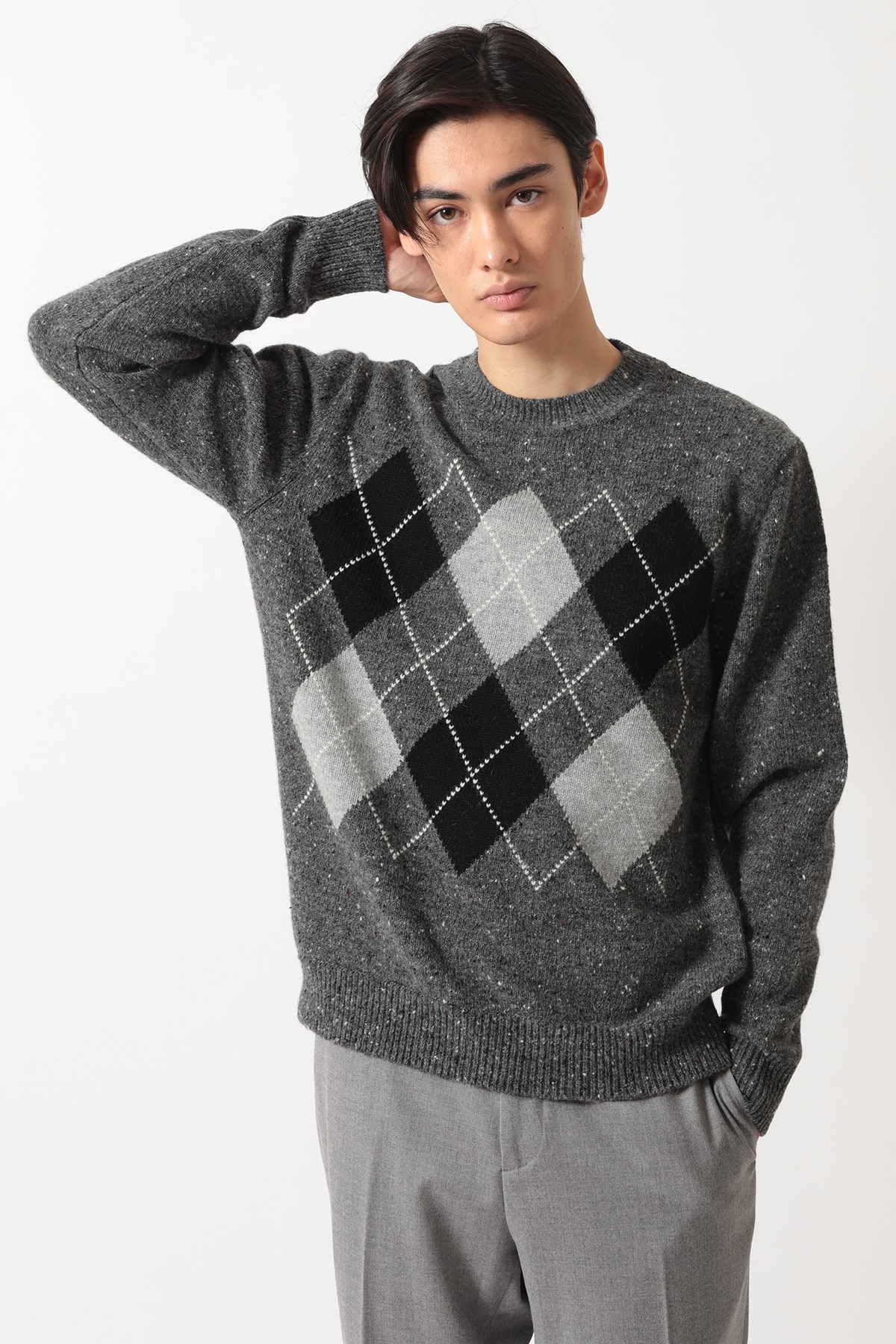 BUCOLIC アーガイルセーター 詳細画像 グレー 1