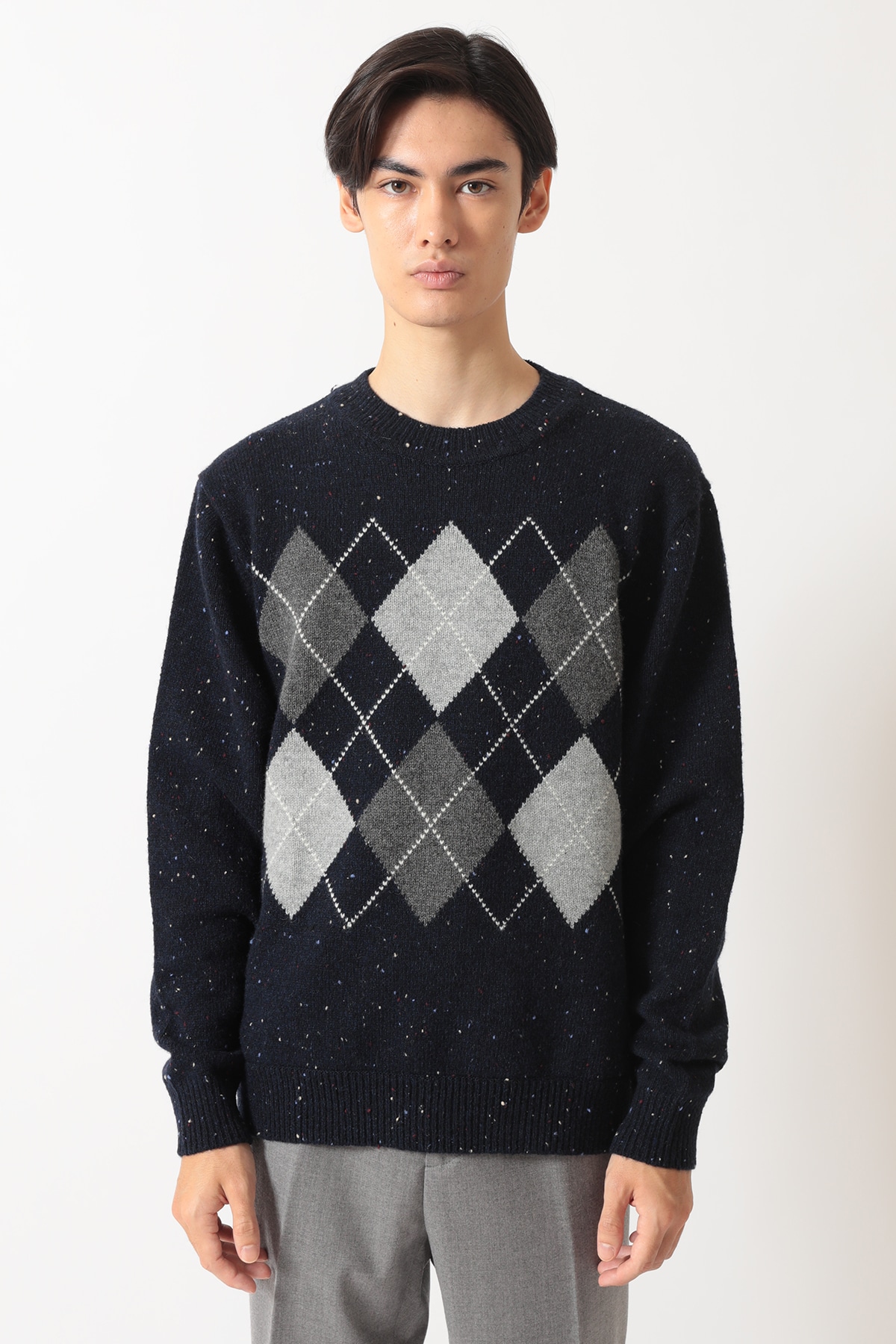 BUCOLIC アーガイルセーター 詳細画像 ネイビー 1