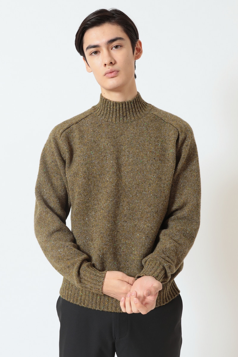 BUCOLIC シルクネップセーター 詳細画像 カーキ