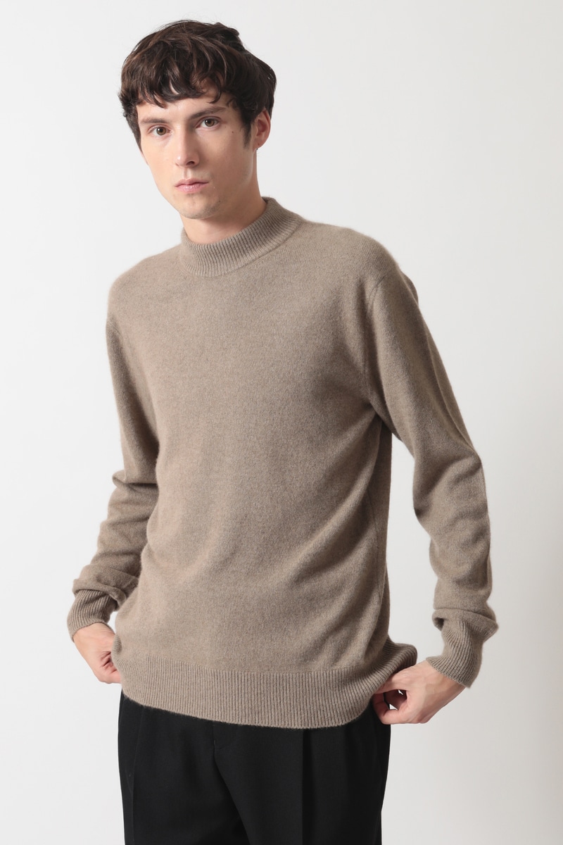 カシミヤブレンド ハイネックニット 詳細画像 ベージュ