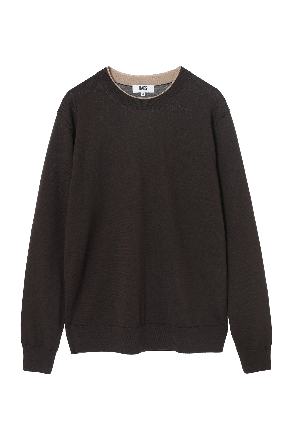 スーパーファインメリノ クルーネックニット 詳細画像 ブラウン 1