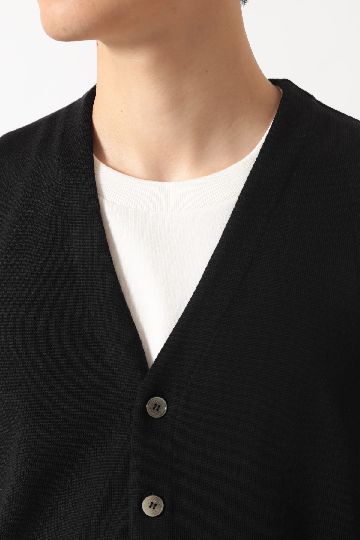 スーパーファインメリノ コンビネーションニットベスト 詳細画像 4