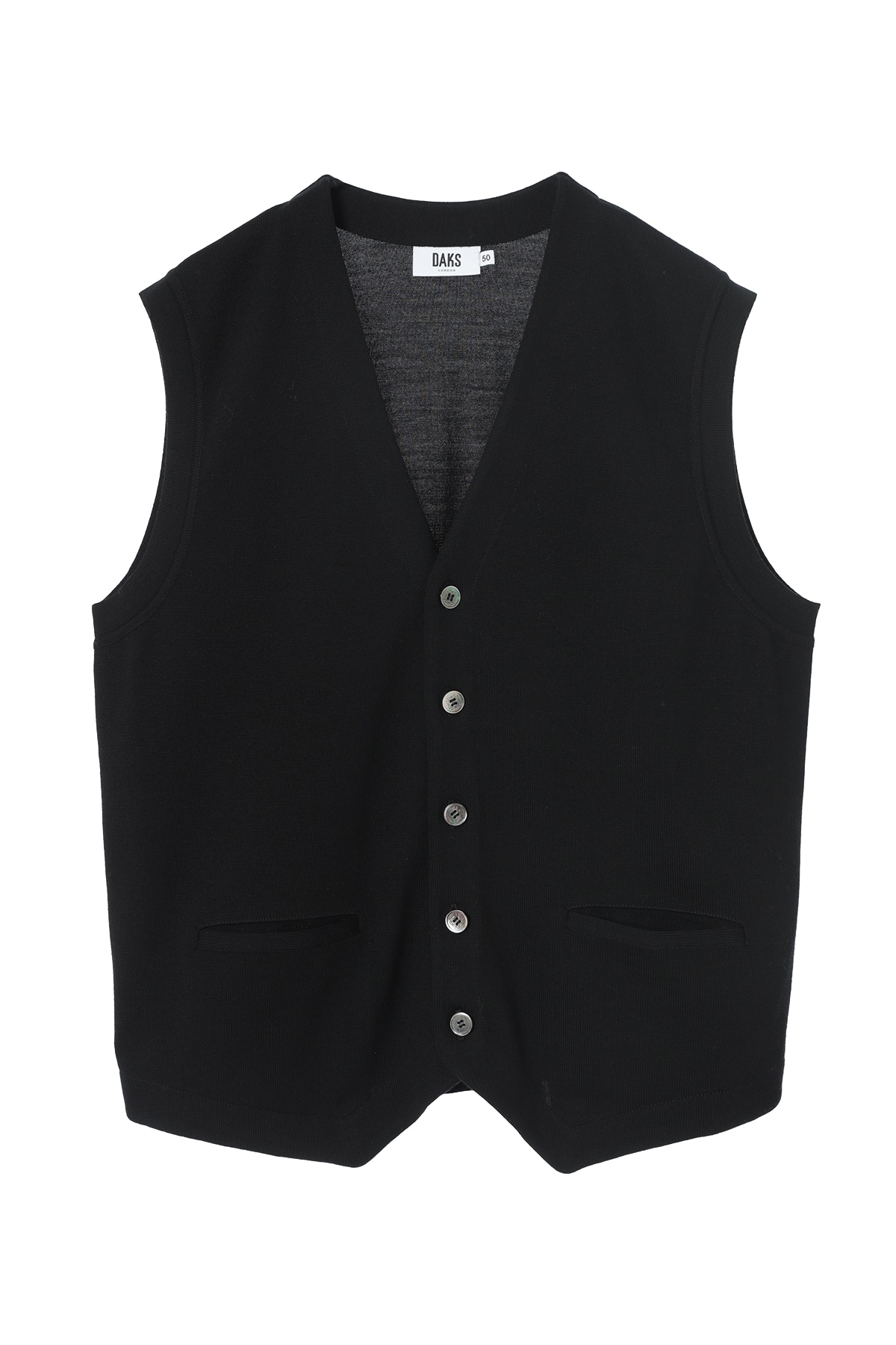 スーパーファインメリノ コンビネーションニットベスト 詳細画像 ブラック 1