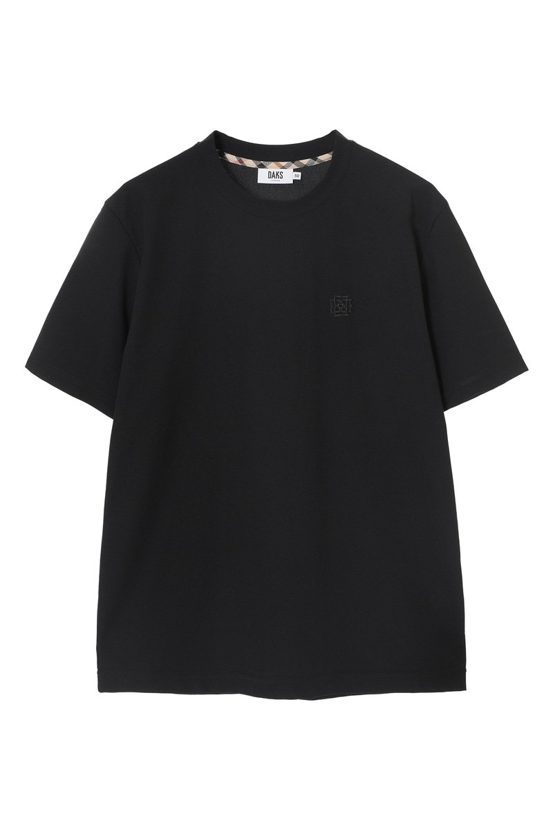 エンボスロゴ ポリエステルTシャツ 詳細画像 ブラック