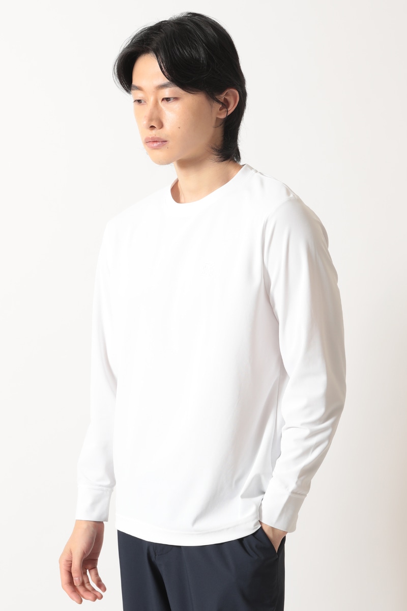 エンボスロゴ ロングTシャツ 詳細画像 ホワイト