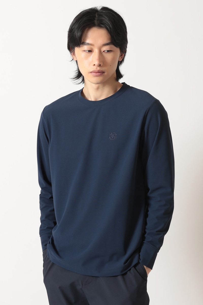 エンボスロゴ ロングTシャツ 詳細画像 ネイビー