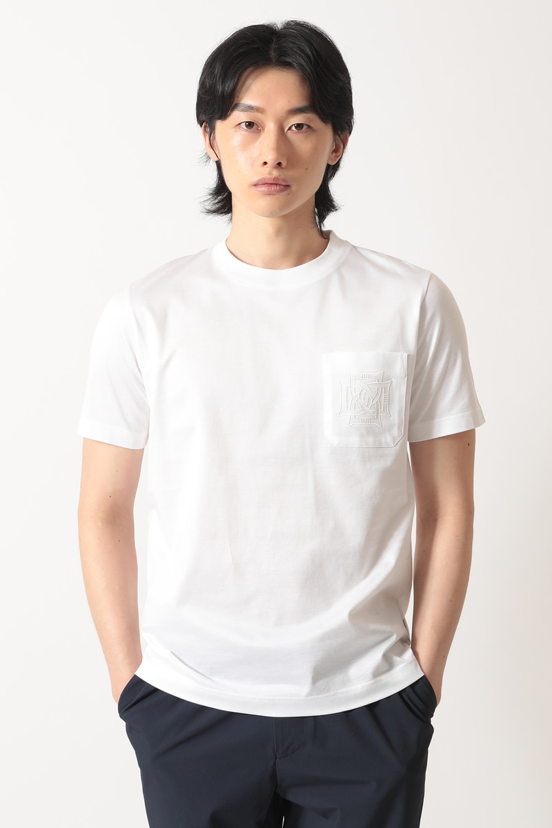 エンボスロゴ コットンTシャツ 詳細画像 ホワイト