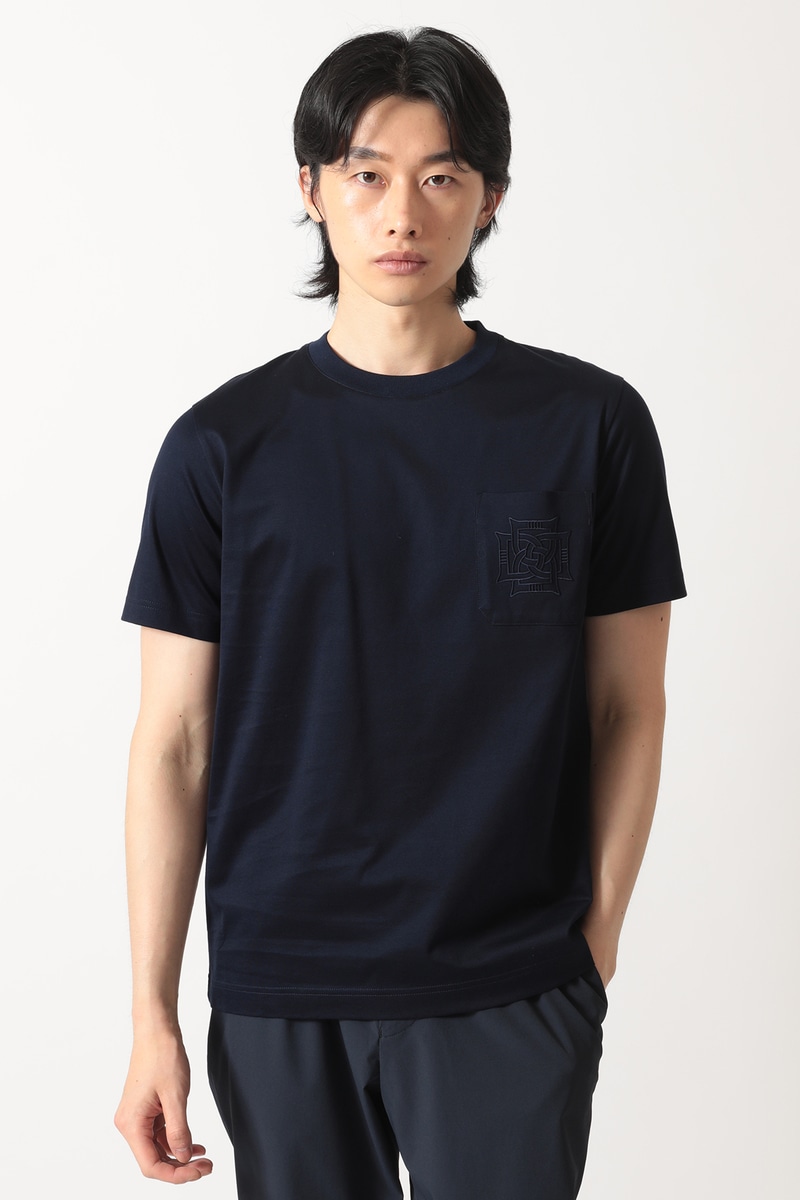 エンボスロゴ コットンTシャツ 詳細画像 ネイビー