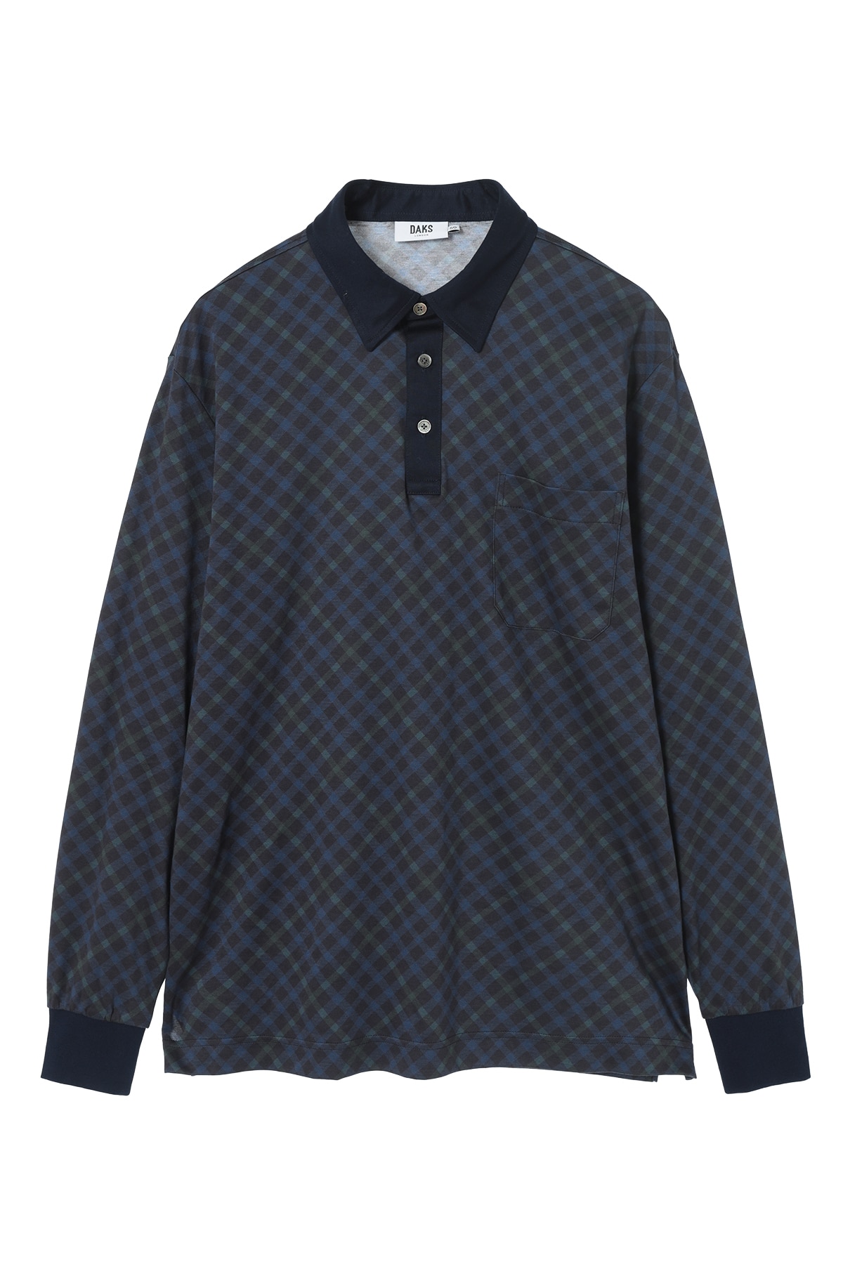 バイヤスチェック スムースポロ 詳細画像 ブラック 1