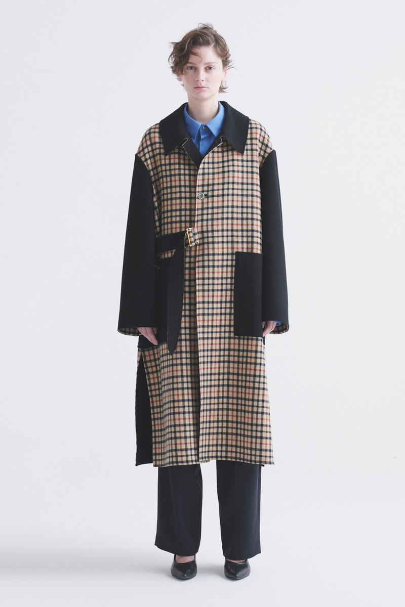 JS CULLNI for DAKS ウールリバー タイロッケンロングコート