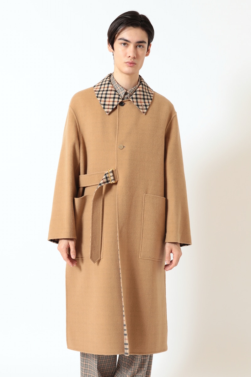 CULLNI for DAKS ウールリバー タイロッケンロングコート 詳細画像 キャメル