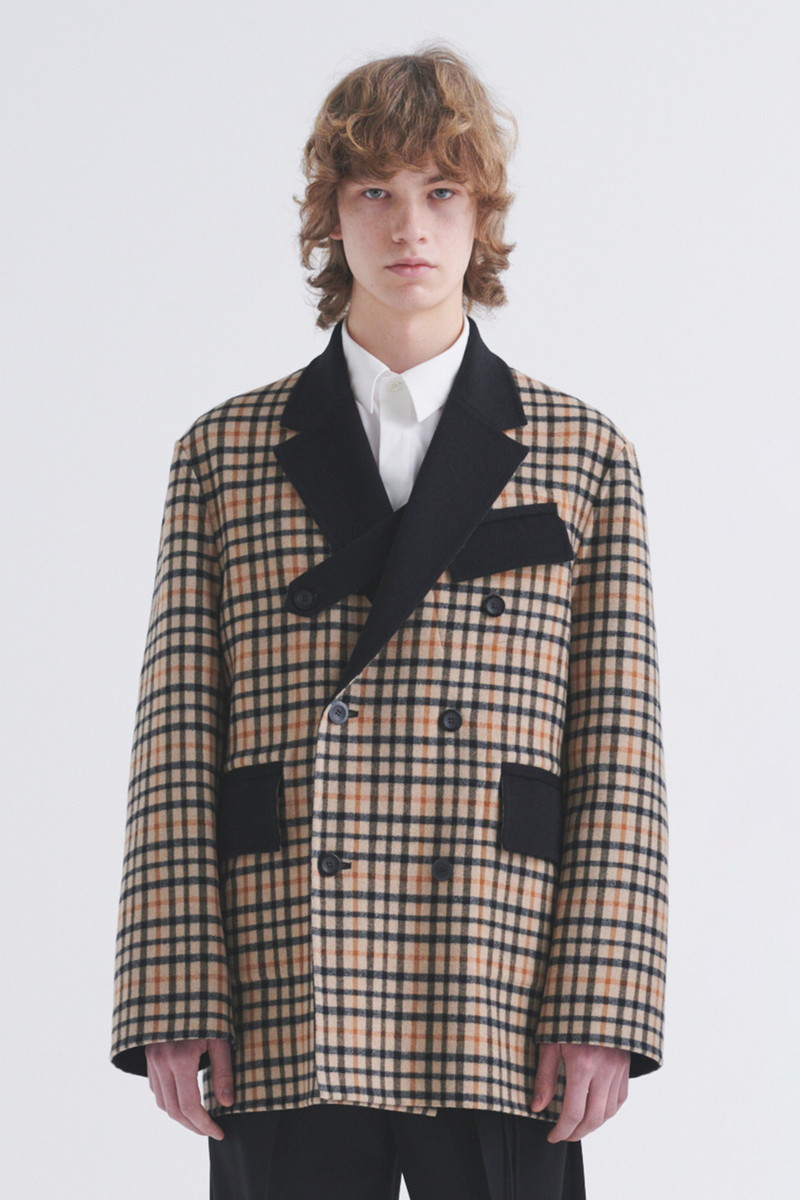 JS CULLNI for DAKS ウールリバー テーラードショートコート