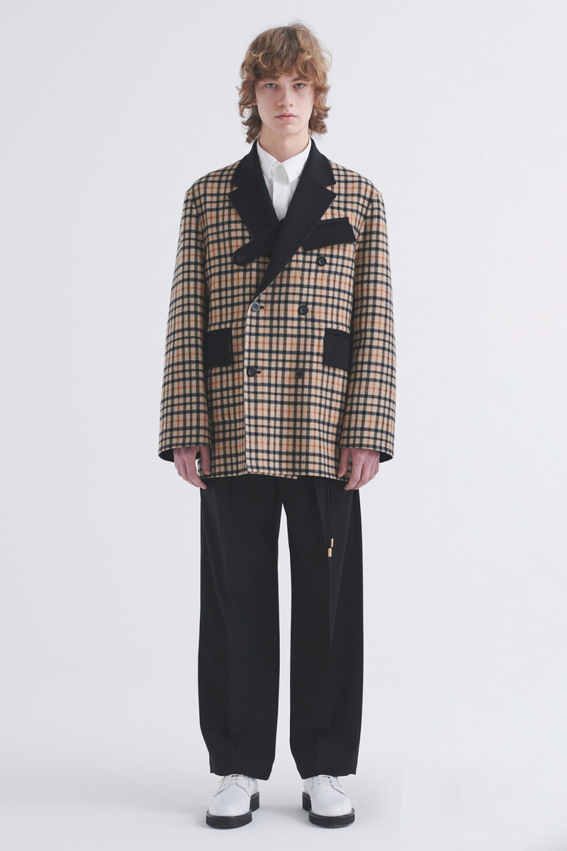 CULLNI for DAKS ウールリバー テーラードショートコート 詳細画像 ハウスチェック
