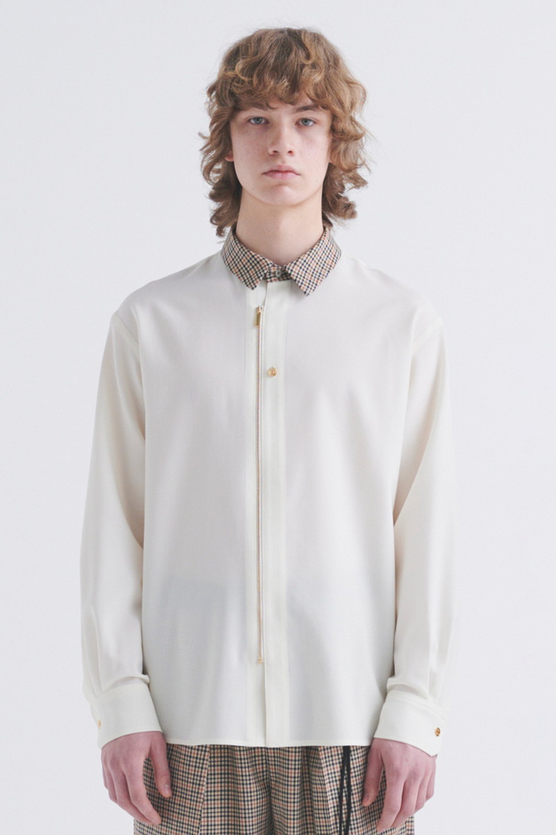 JS CULLNI for DAKS フロントジップシャツ