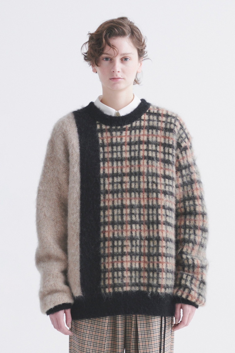 JS CULLNI for DAKS アシンメトリーモヘアシャギーニット