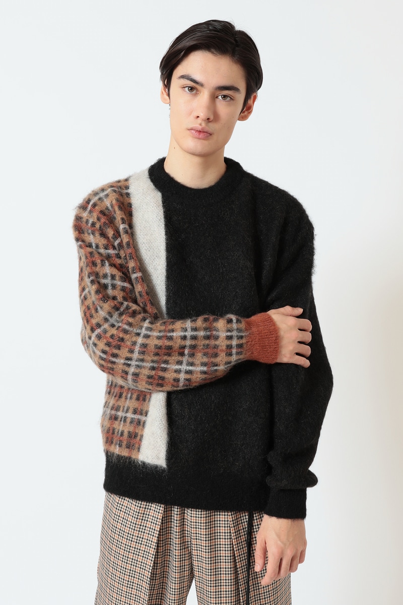 JS CULLNI for DAKS アシンメトリーモヘアシャギーニット