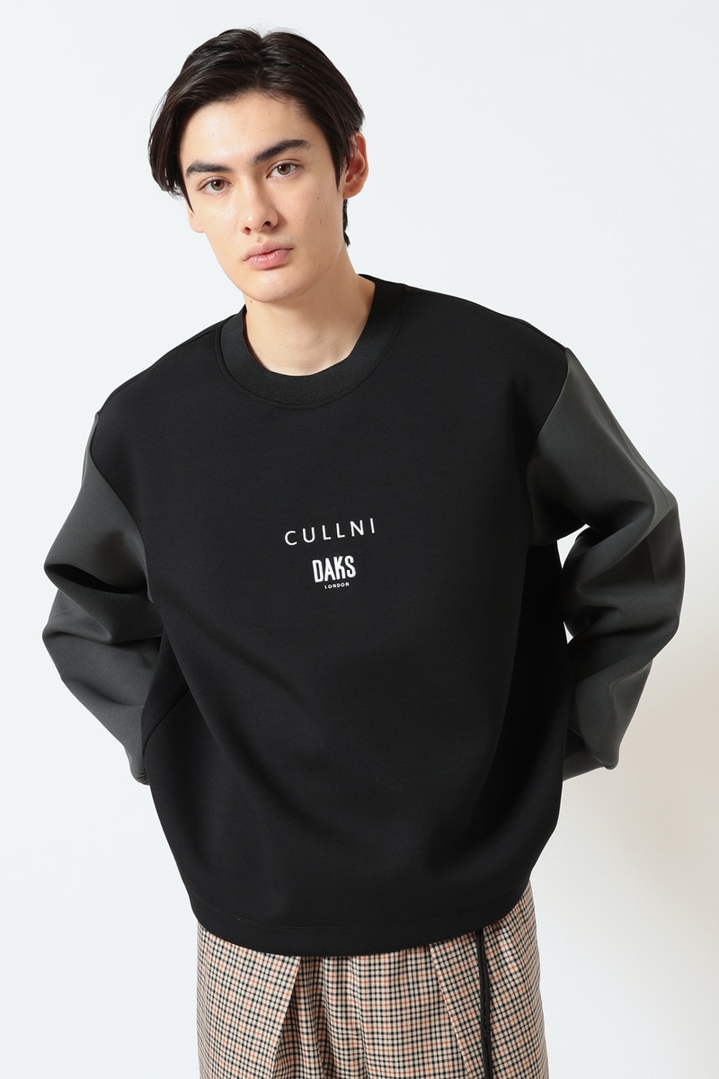 JS CULLNI for DAKS ロゴ刺繍 ドローストリングプルオーバー