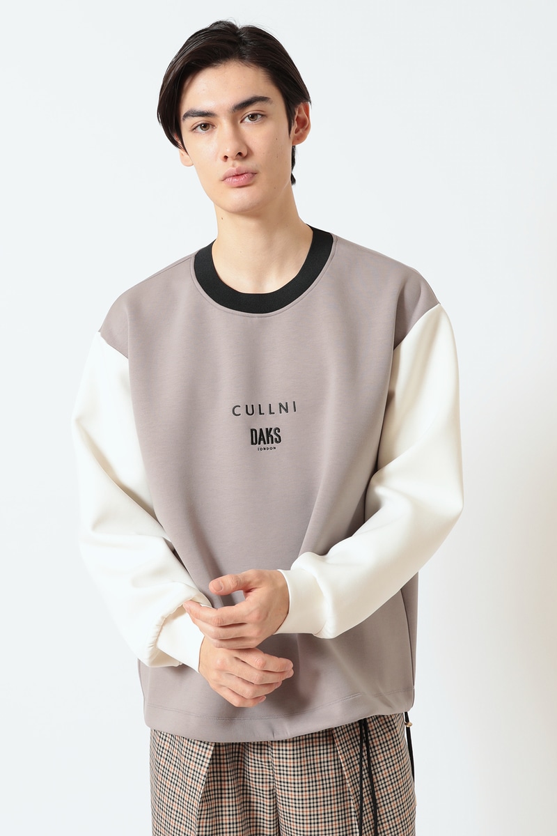 JS CULLNI for DAKS ロゴ刺繍 ドローストリングプルオーバー