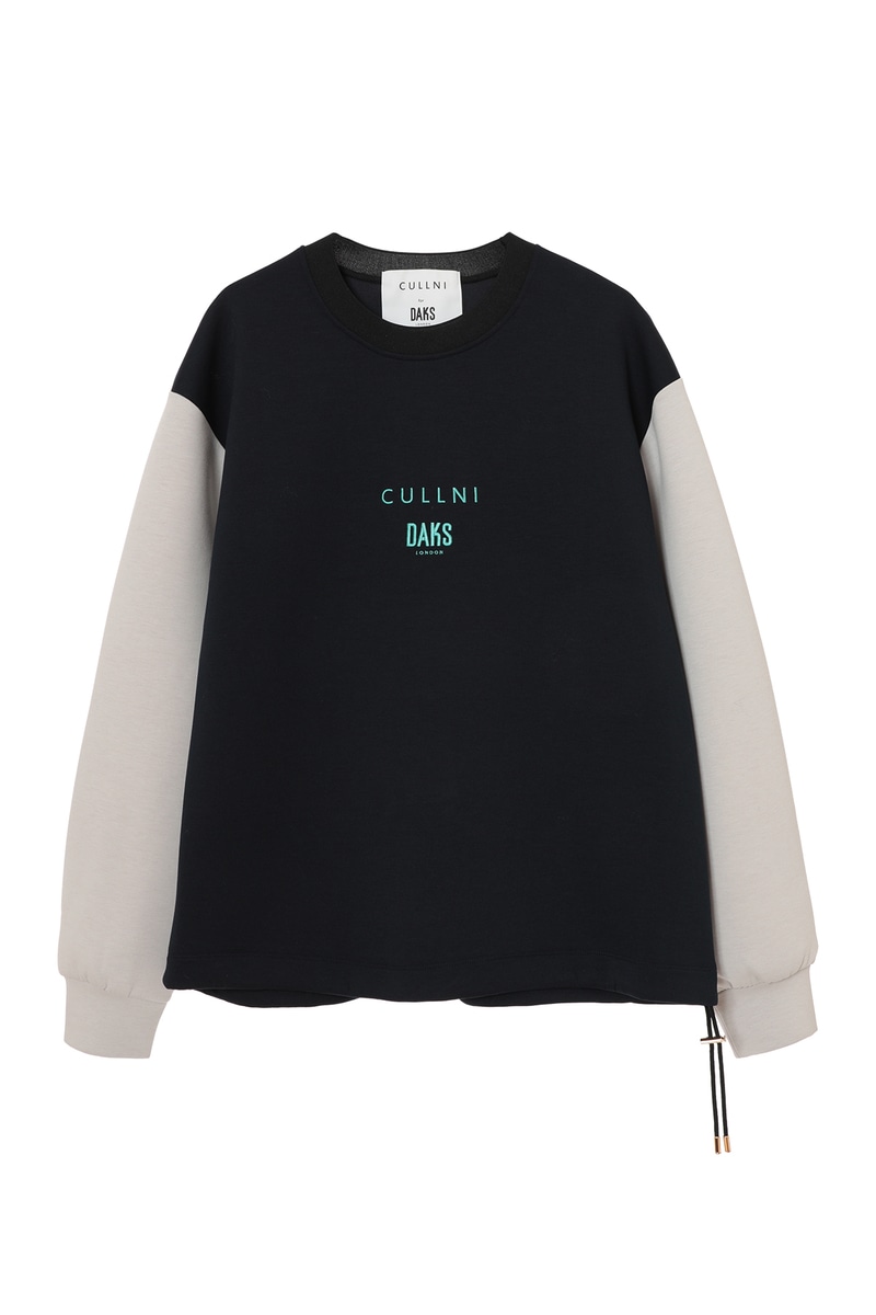 JS CULLNI for DAKS ロゴ刺繍 ドローストリングプルオーバー