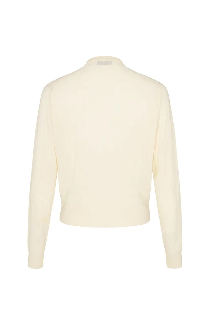 JOHN SMEDLEY FOR DAKS  シャドーハウスチェック クルーネックニット 詳細画像 ホワイト