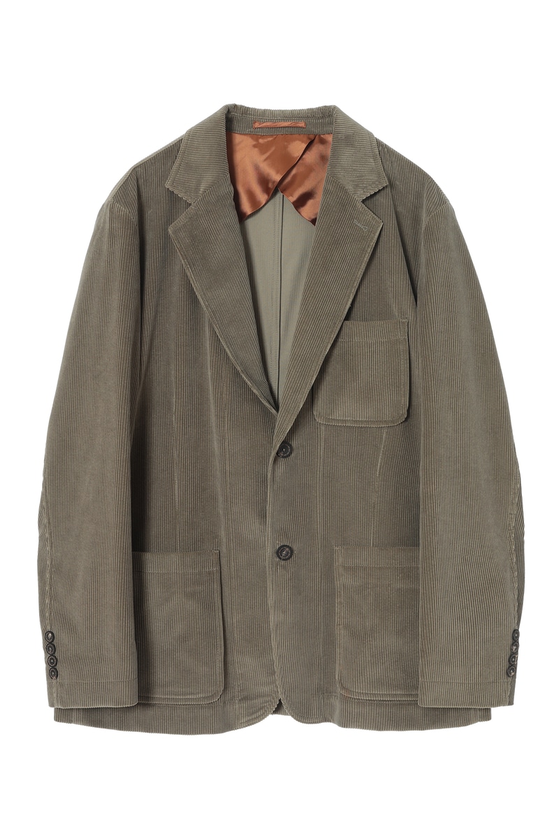 JS ソフトイタリアンコーデュロイカジュアルテーラードブレザー