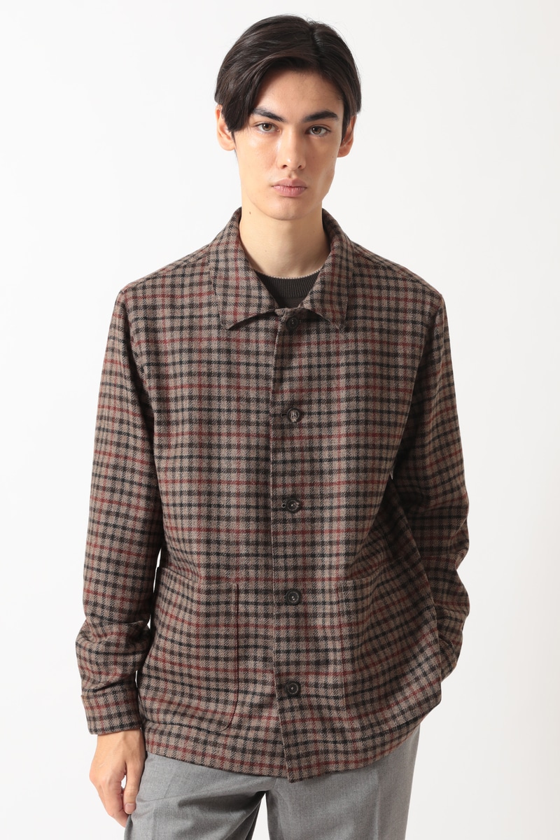 ハウスツイード テーラード オーバーシャツ 詳細画像 ハウスチェック