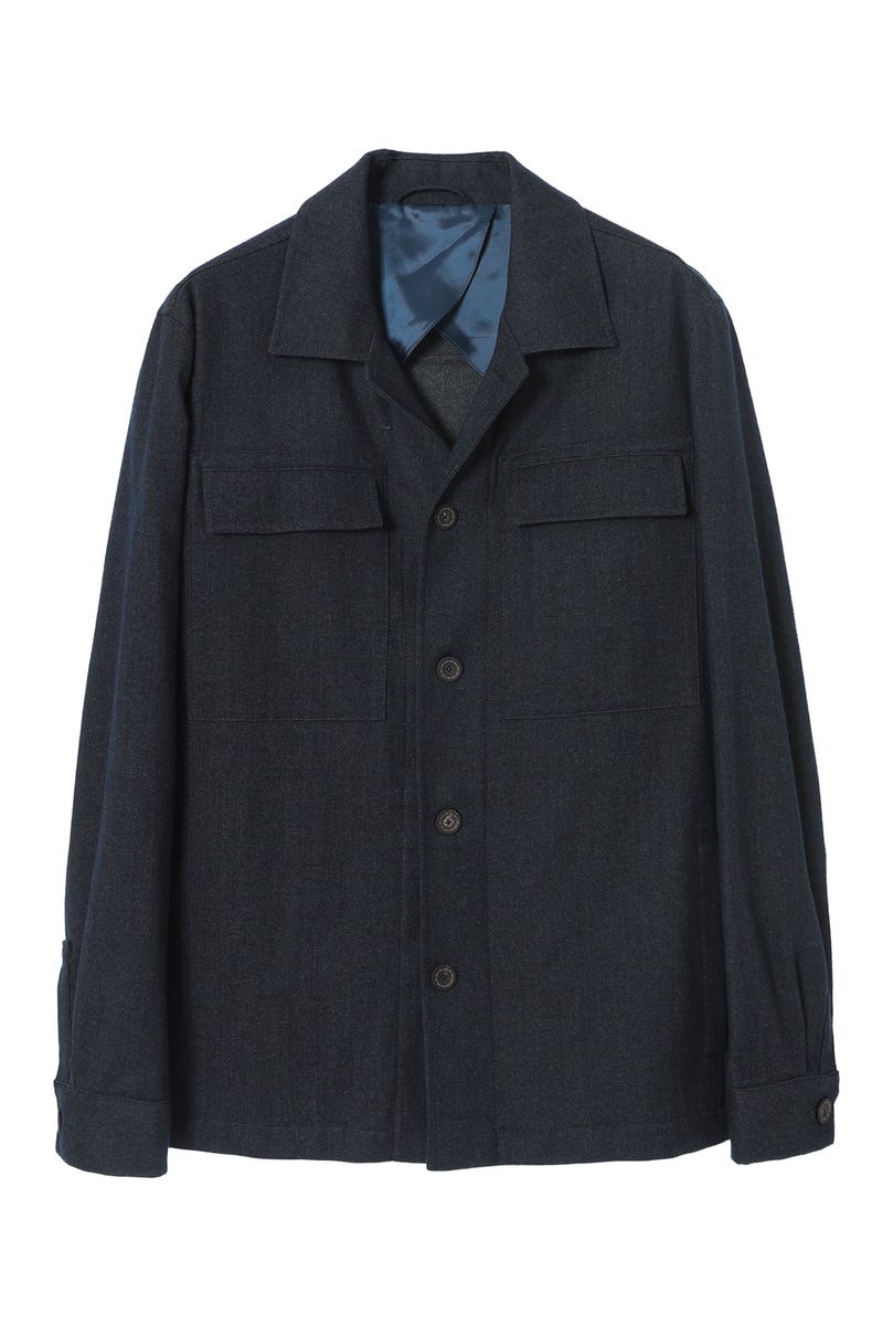 JS ウールデニム ユーティリティ オーバーシャツ