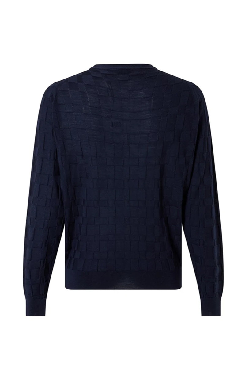 JOHN SMEDLEY FOR DAKS シャドーハウスチェック 6ボタンカーディガン 詳細画像 ネイビー