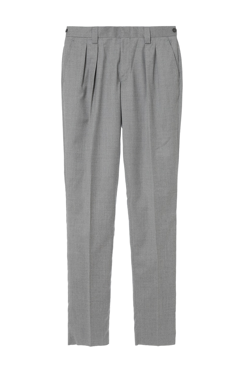 JS グレーフランネル 4タックパンツ