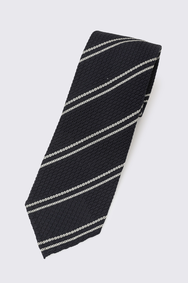 JS シルク 織り柄ストライプ タイ