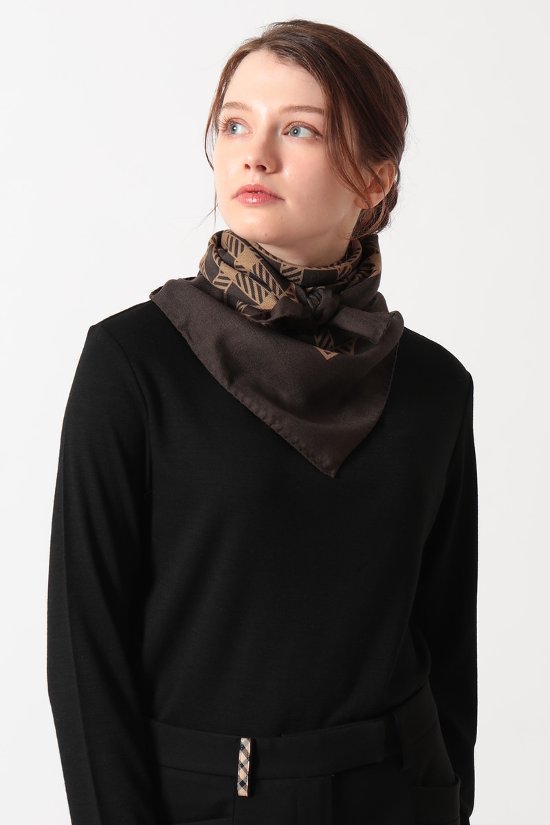 JS ウールシルクブレンドスクエアストール