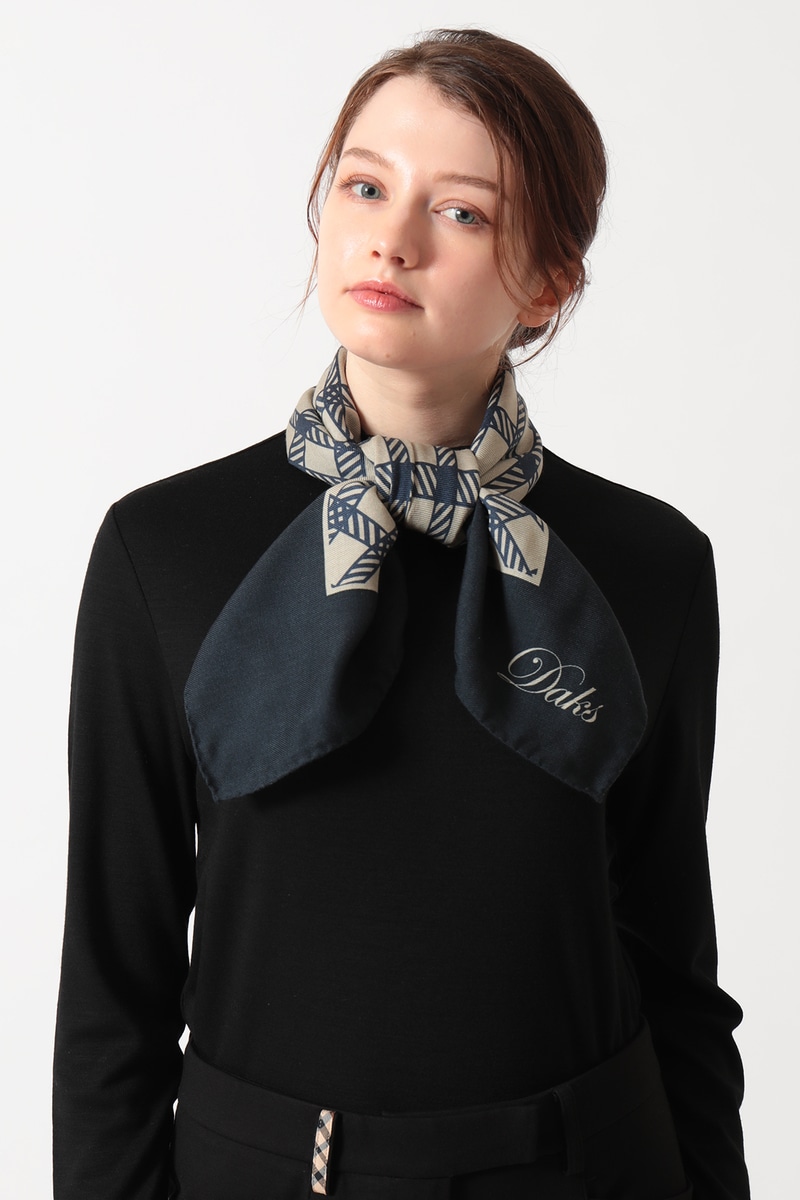 JS ウールシルクブレンドスクエアストール