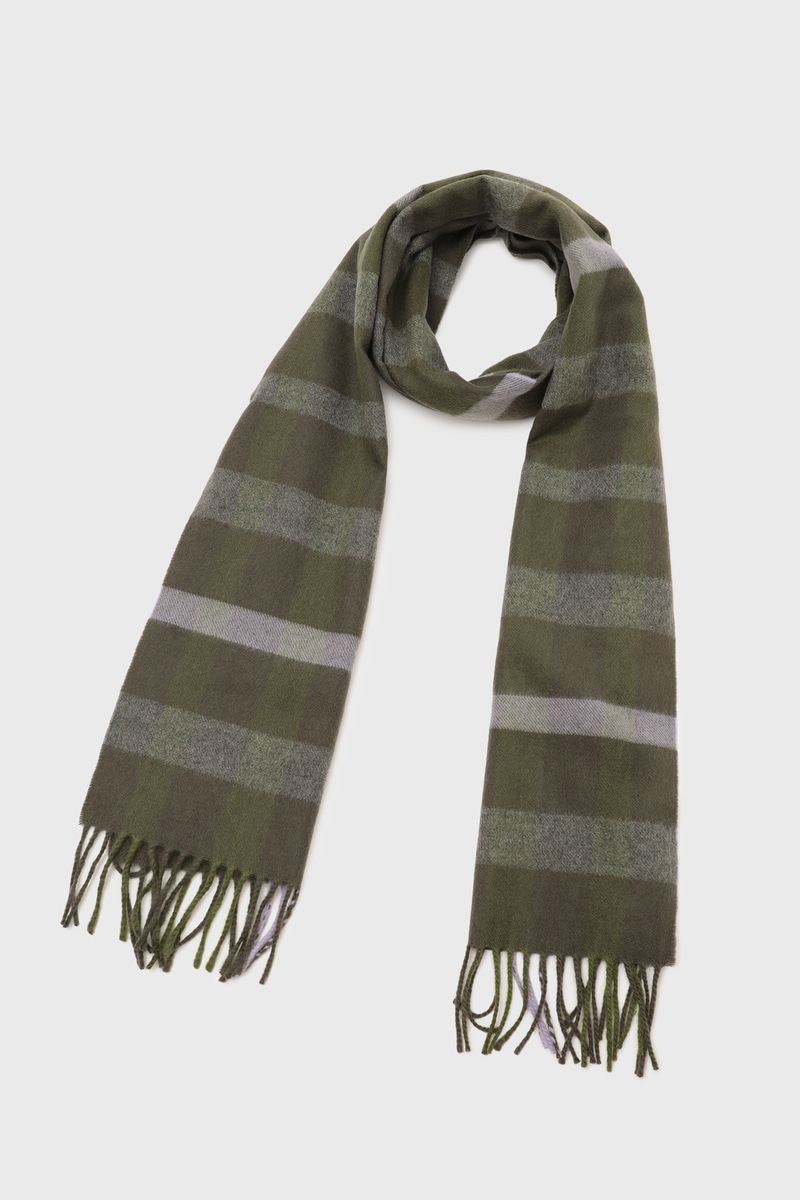 JS ウールチェックストール