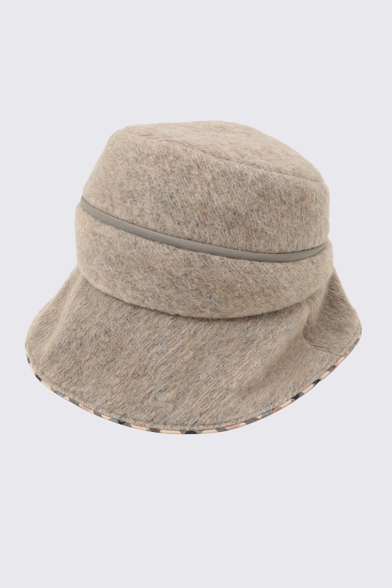 軽量ウール混スライバーニット セーラーハット 詳細画像 ベージュ