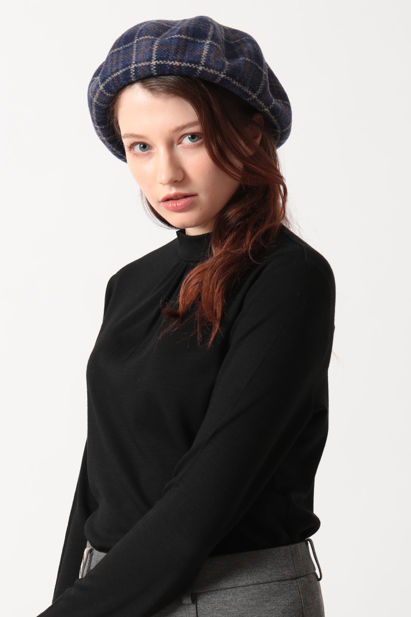 JS チェック柄 バスクウールベレー