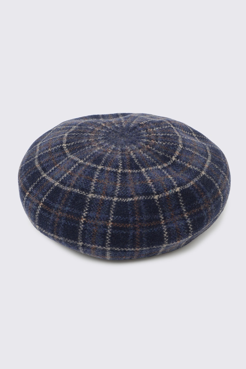 チェック柄 バスクウールベレー 詳細画像 ミューテッドブルータータン