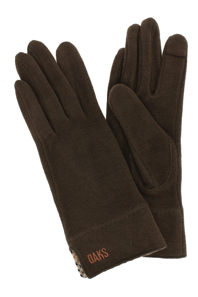 【WOMEN】スマホ対応エレガントジャージ手袋 詳細画像 ブラウン