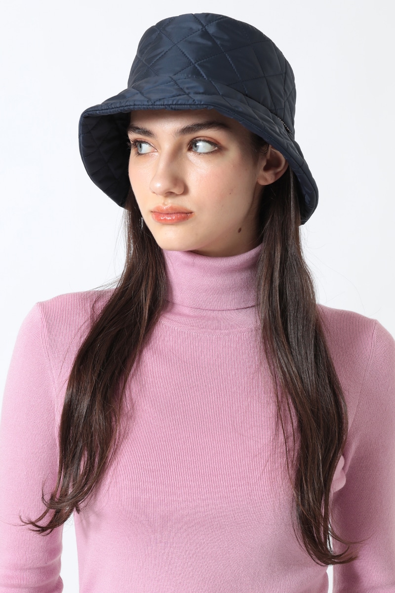 JS キルティング バケットハット（ハウスチェック裏地）