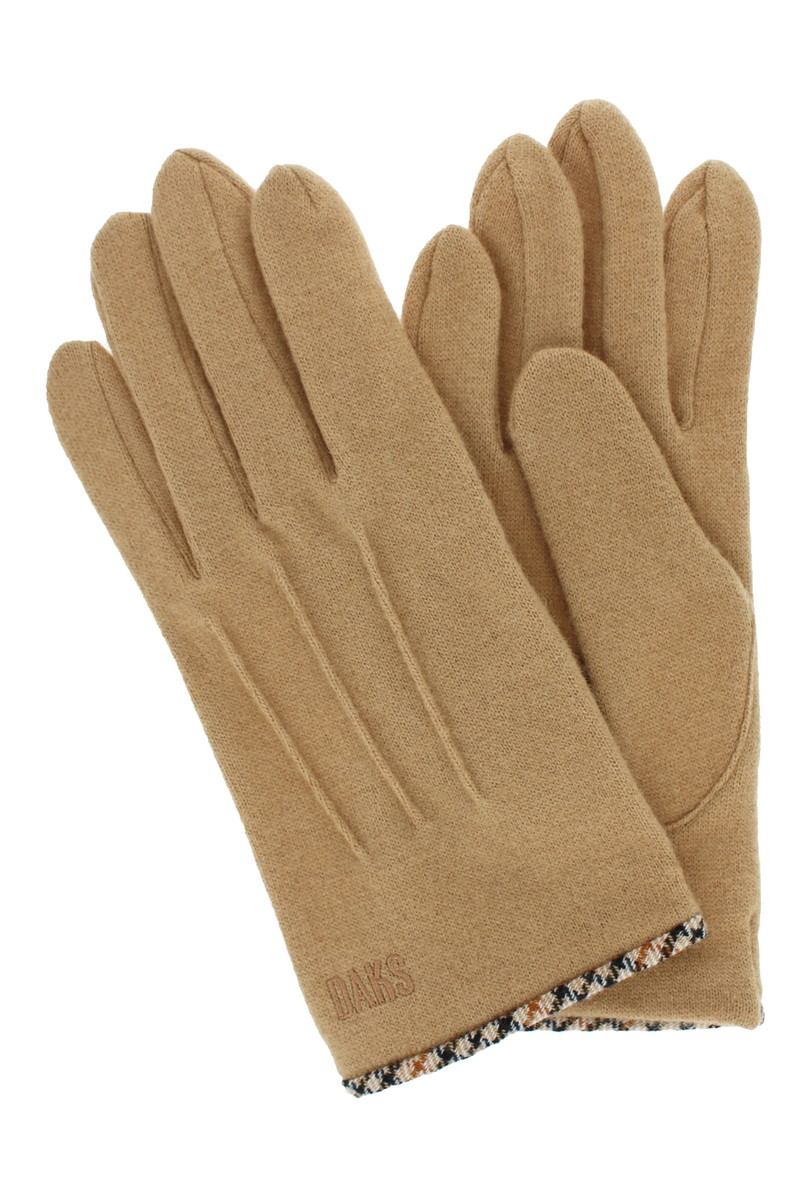 JS 【MEN】シンプル カシミヤ混ジャージ手袋