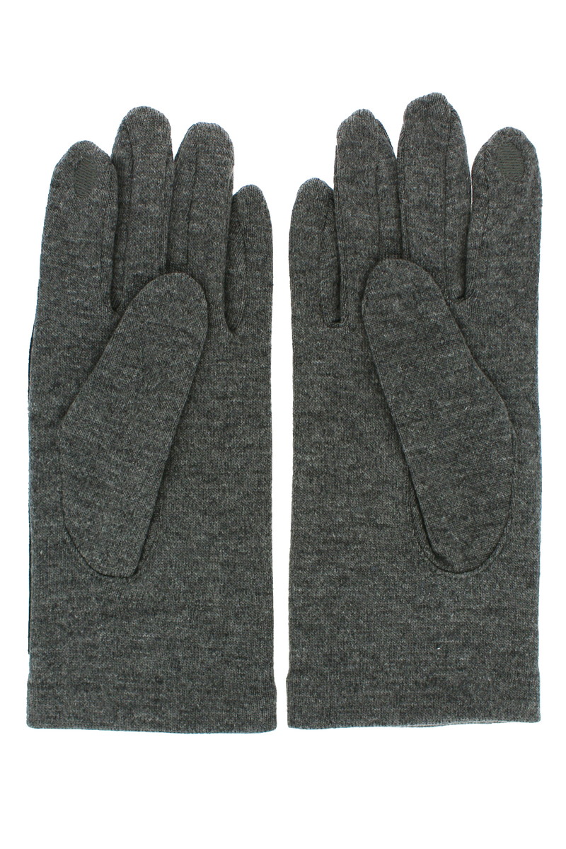 【MEN】フォーマルジャージレザー手袋 詳細画像 グレー