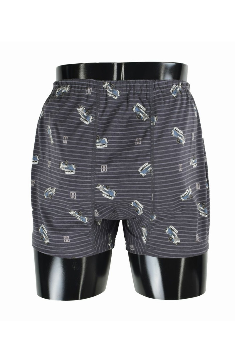 天二本ゴム前開きニットトランクス 詳細画像 チャコールグレー