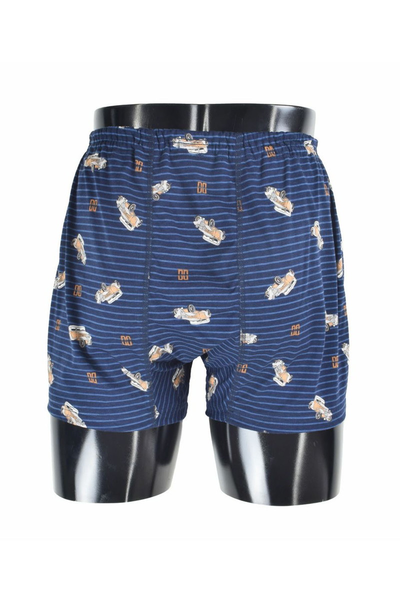 天二本ゴム前開きニットトランクス 詳細画像 ネイビー