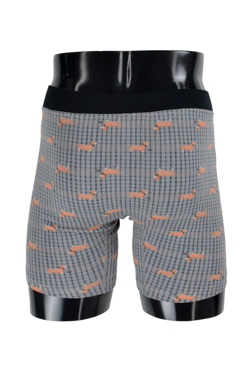 スパンゴムセミロング丈 前開きボクサーブリーフ（LL） 詳細画像 チャコールグレー