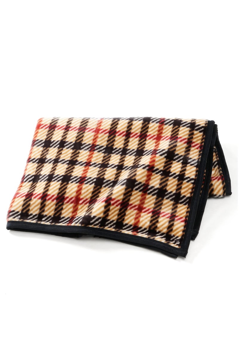 ハウスチェック　アクリルマイヤー毛布 詳細画像 ベージュ