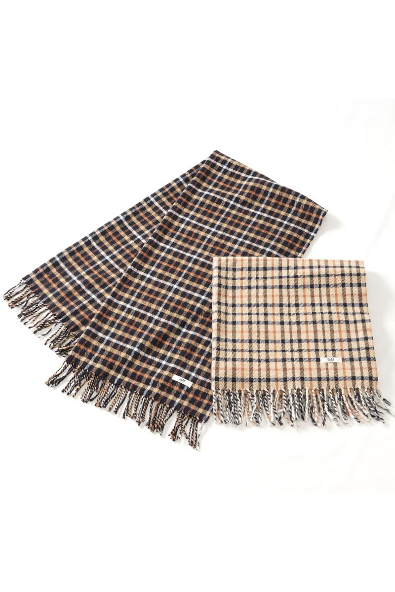 ハウスチェック ウールひざ掛け 詳細画像 ベージュ